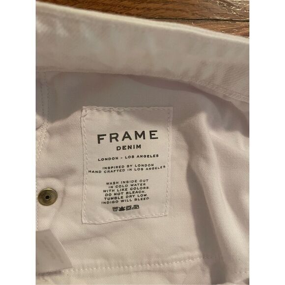 Frame Le Garçon White Denim Jeans - Picture 4 of 5